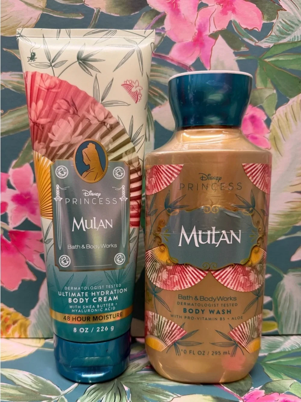 Bath & Body Works Disney Princess Mulan Body Cream & Body Wash MSRP $36